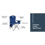 Coleman Quad Chair with Cooler - Blue