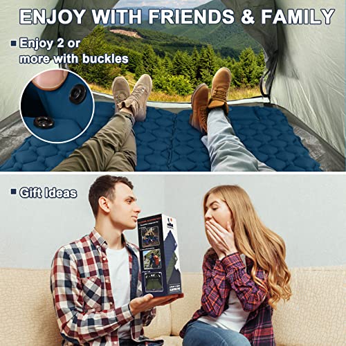 Comfortable Inflatable Sleeping Pad with Pillow