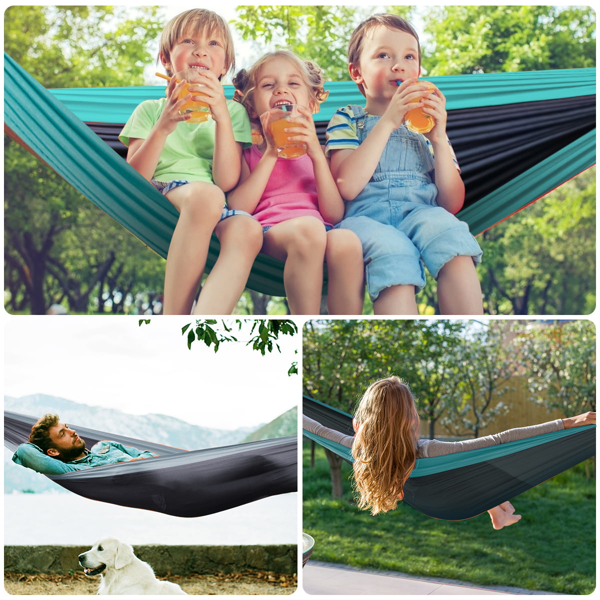 Physen Double Nylon Camping Hammock - 400lbs Capacity