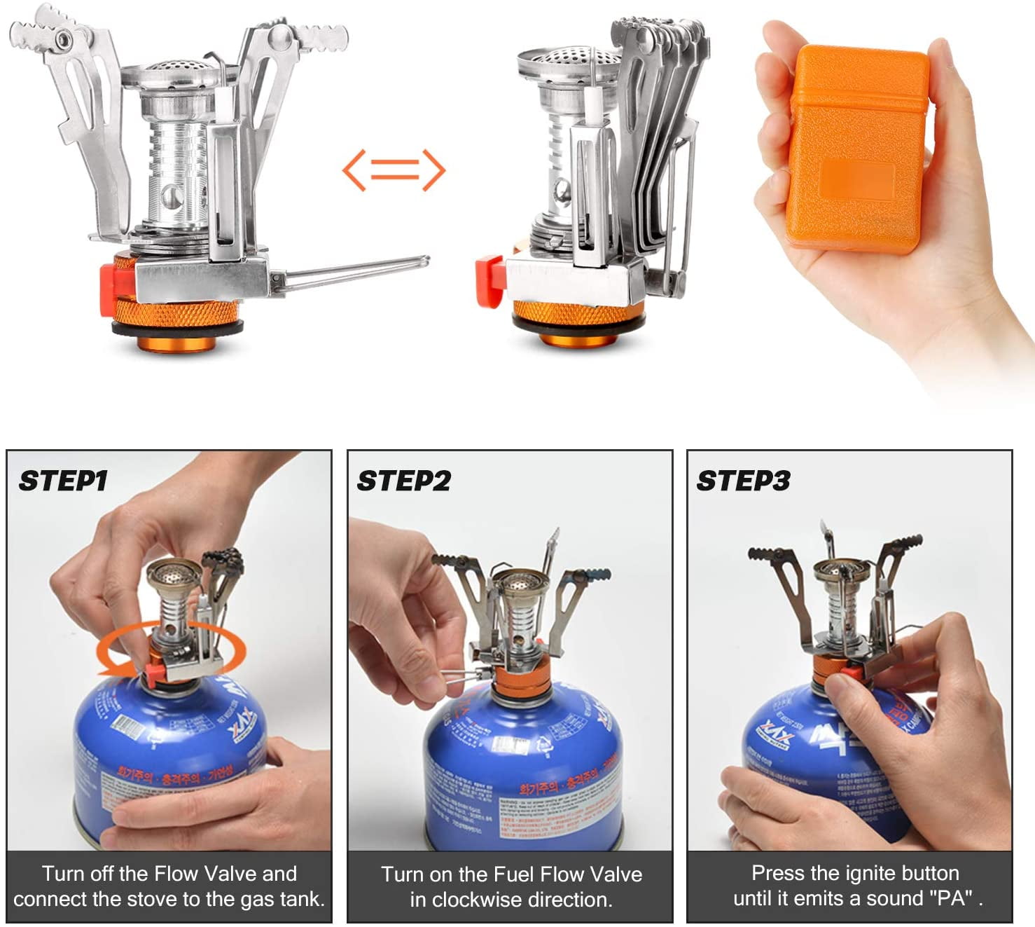 16-Piece Lightweight Camping Cookware Set with Stove