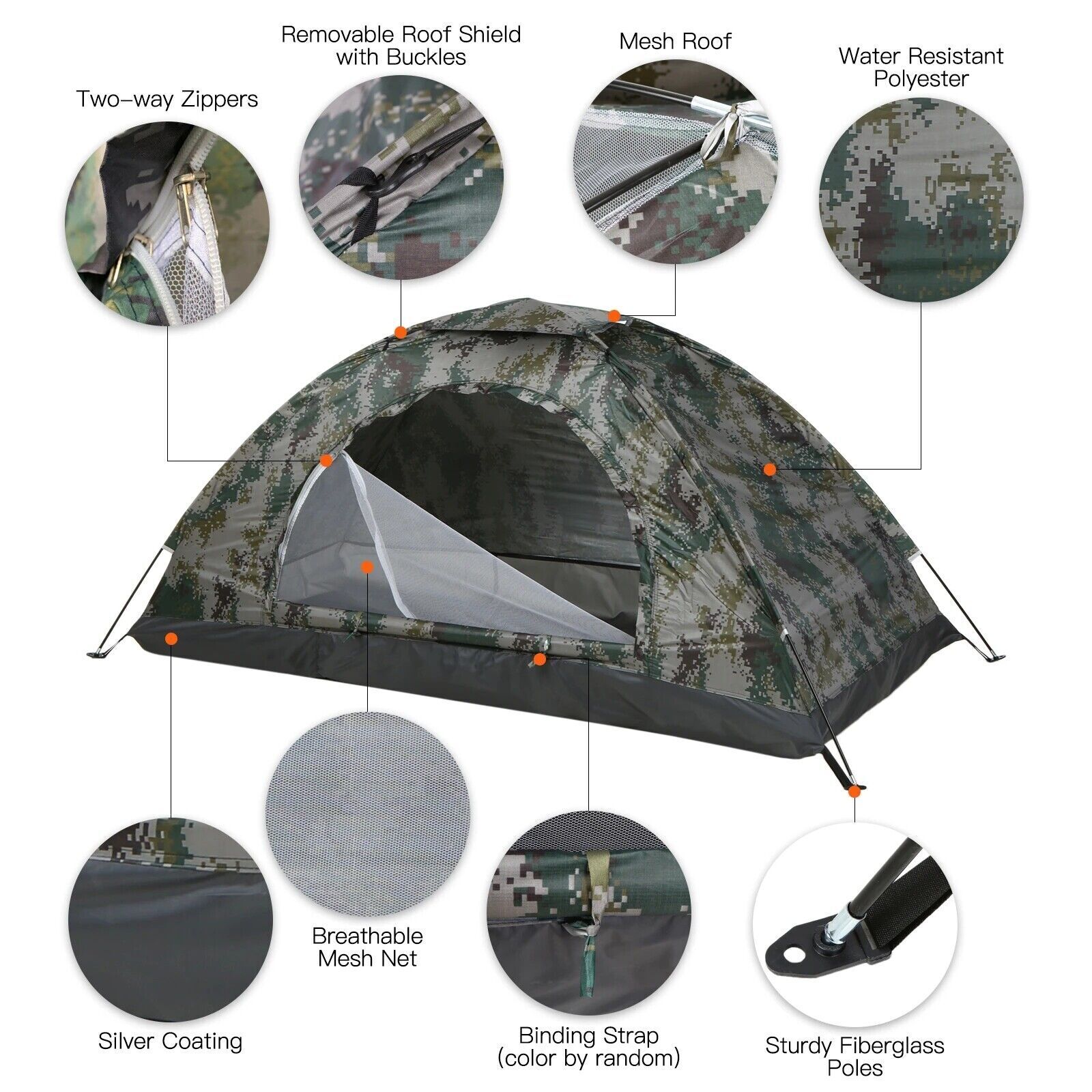 10'x30' Lightweight Waterproof Camping Tent for 3