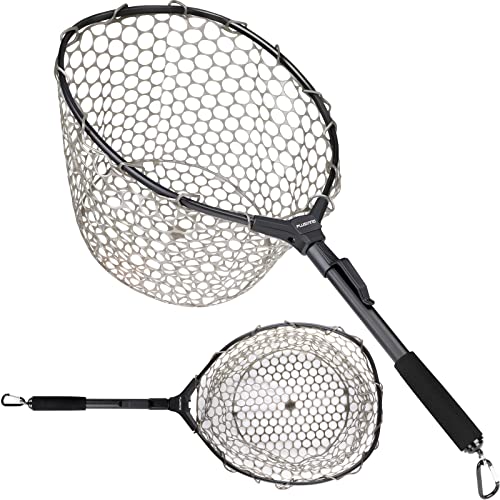 PLUSINNO Fly Fishing Net with Soft Rubber Mesh