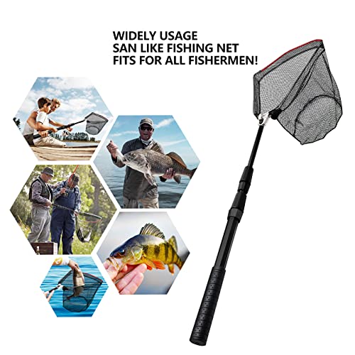 Collapsible Telescopic Fishing Net with Sturdy Handle