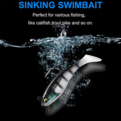 PLUSINNO Pre-Rigged Fishing Lures for Bass & Trout