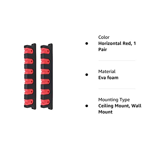 Ducurt Wall-Mounted Fishing Rod Rack for 6 Poles