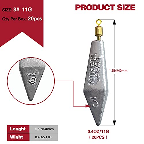 Proximitck Quick Sinker Bullet Lead Set 20pcs