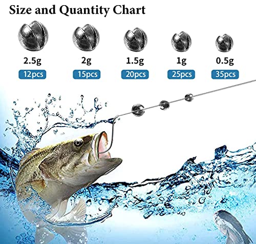 Gourami Split Shot Weights, 230 Count Set