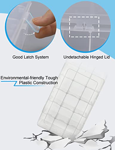 Hlotmeky Clear Tackle Box with Dividers 15 Grids