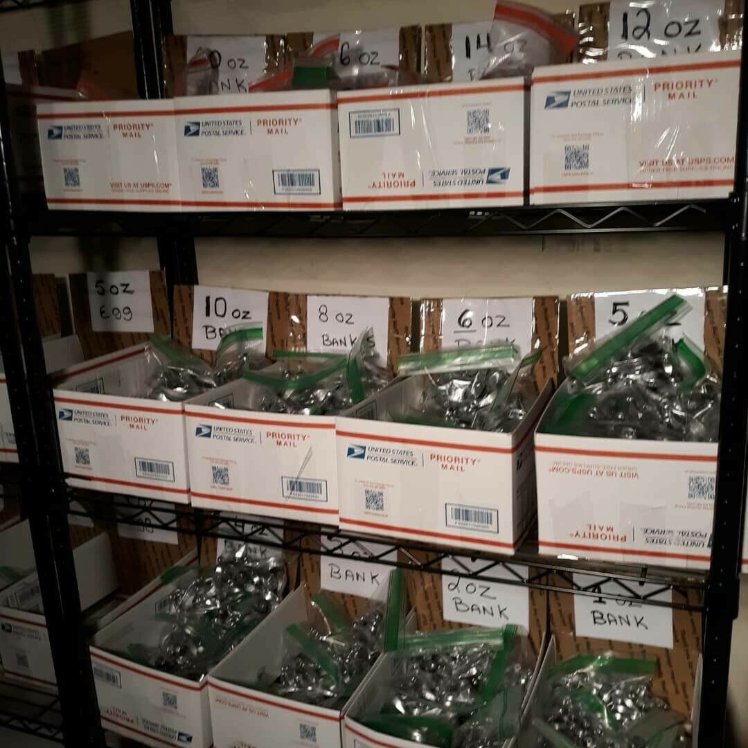 10lb Lead Bank Sinkers in Various Sizes