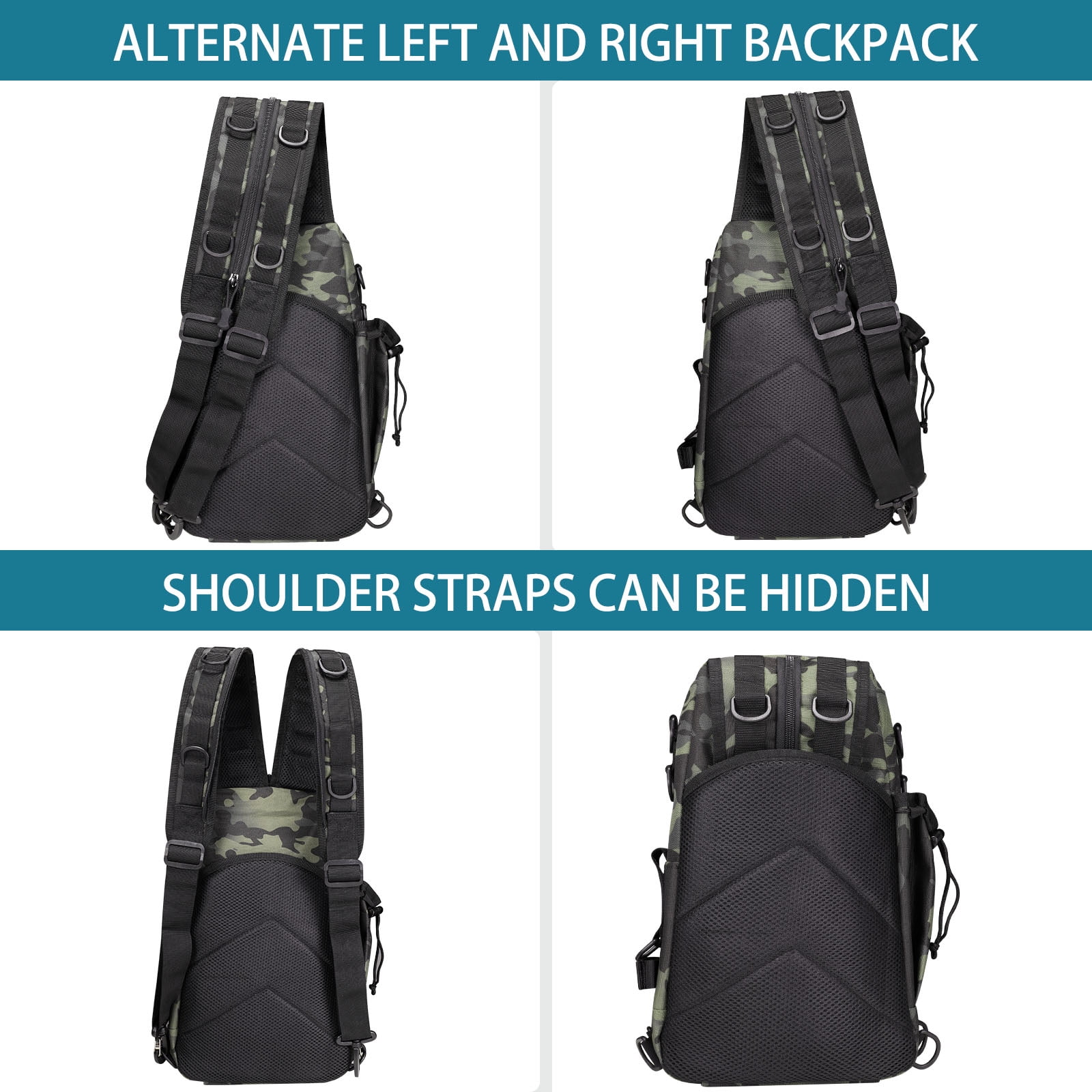 2BK Water-Resistant Fishing Backpack with Rod Holder