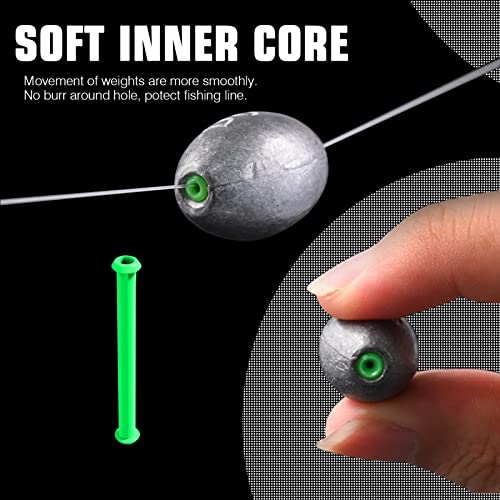 AMYSPORTS 10pcs Egg Lead Fishing Weights Set