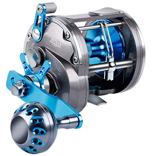 Burning Shark Saltwater Trolling Level Wind Reel