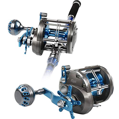 Burning Shark Saltwater Trolling Level Wind Reel