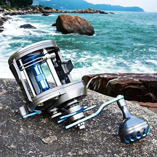 Burning Shark Saltwater Trolling Level Wind Reel