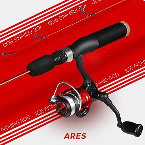 PLUSINNO Ultralight Ice Fishing Rod and Reel Combo
