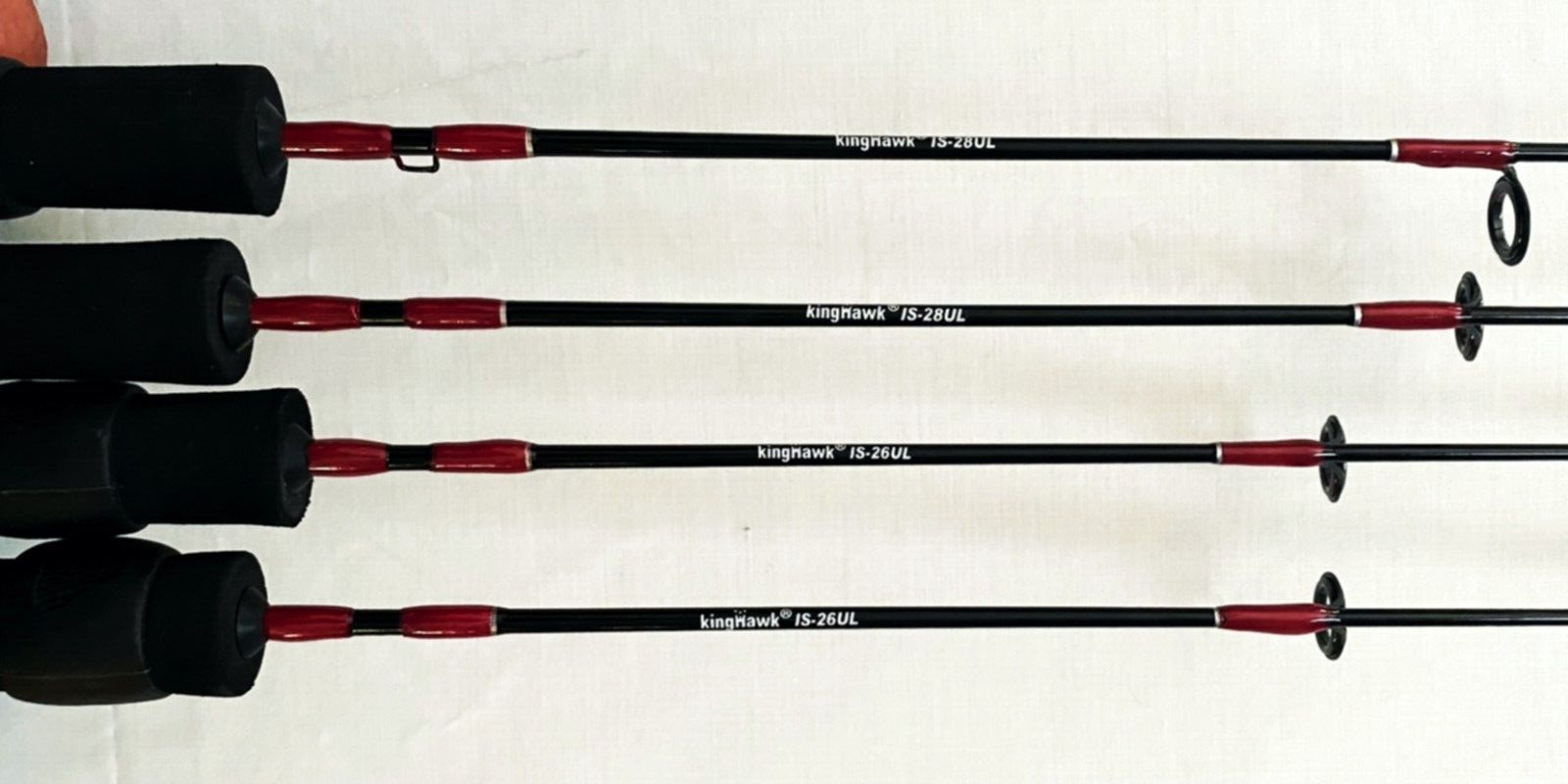 4 Light Action Ice Rods - 28" & 26