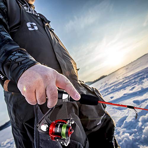 PLUSINNO Ultralight Ice Fishing Rod and Reel Combo