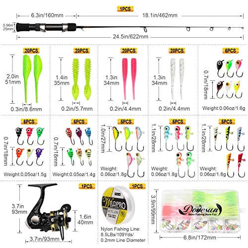 Dovesun Ice Fishing Rod and Reel Combo