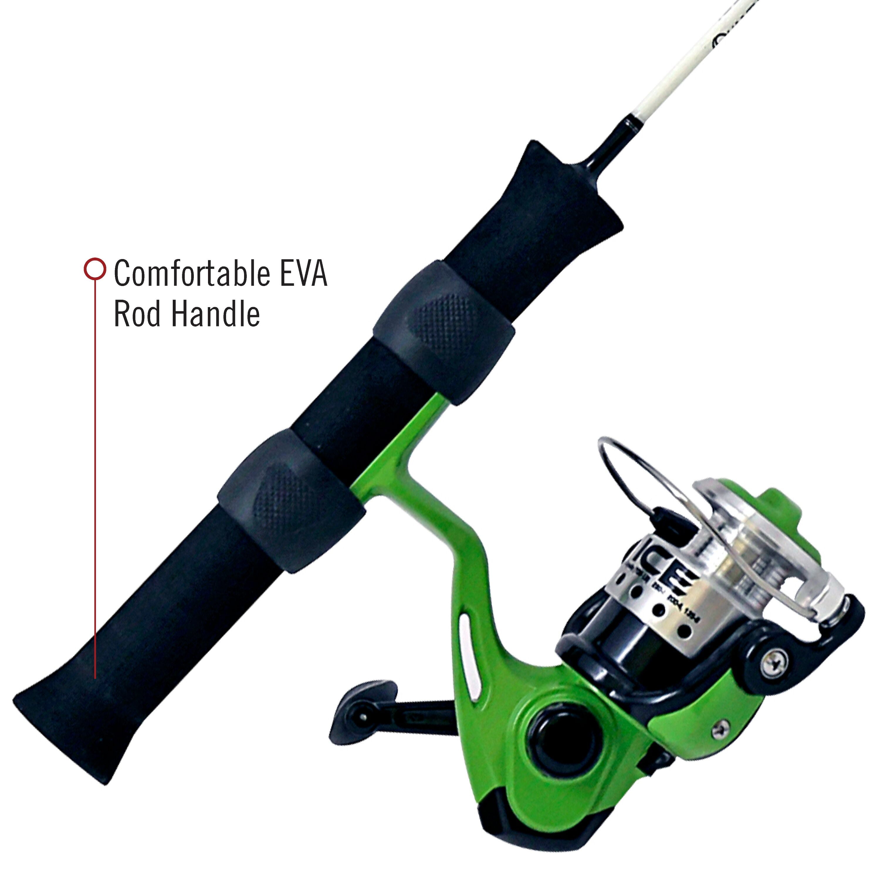 Quantum Ice Fishing Rod and Reel Combo, Green