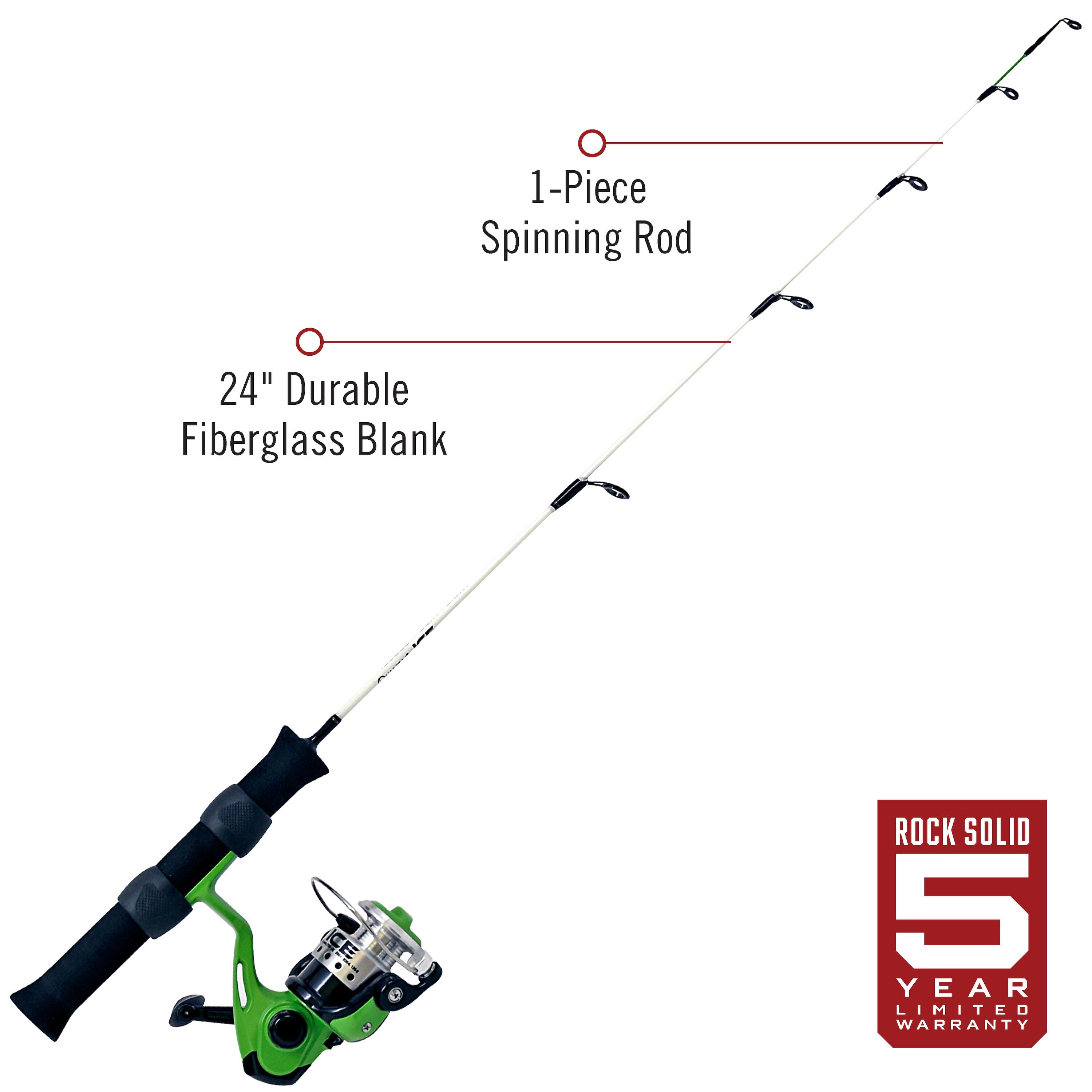 Quantum Ice Fishing Rod and Reel Combo, Green