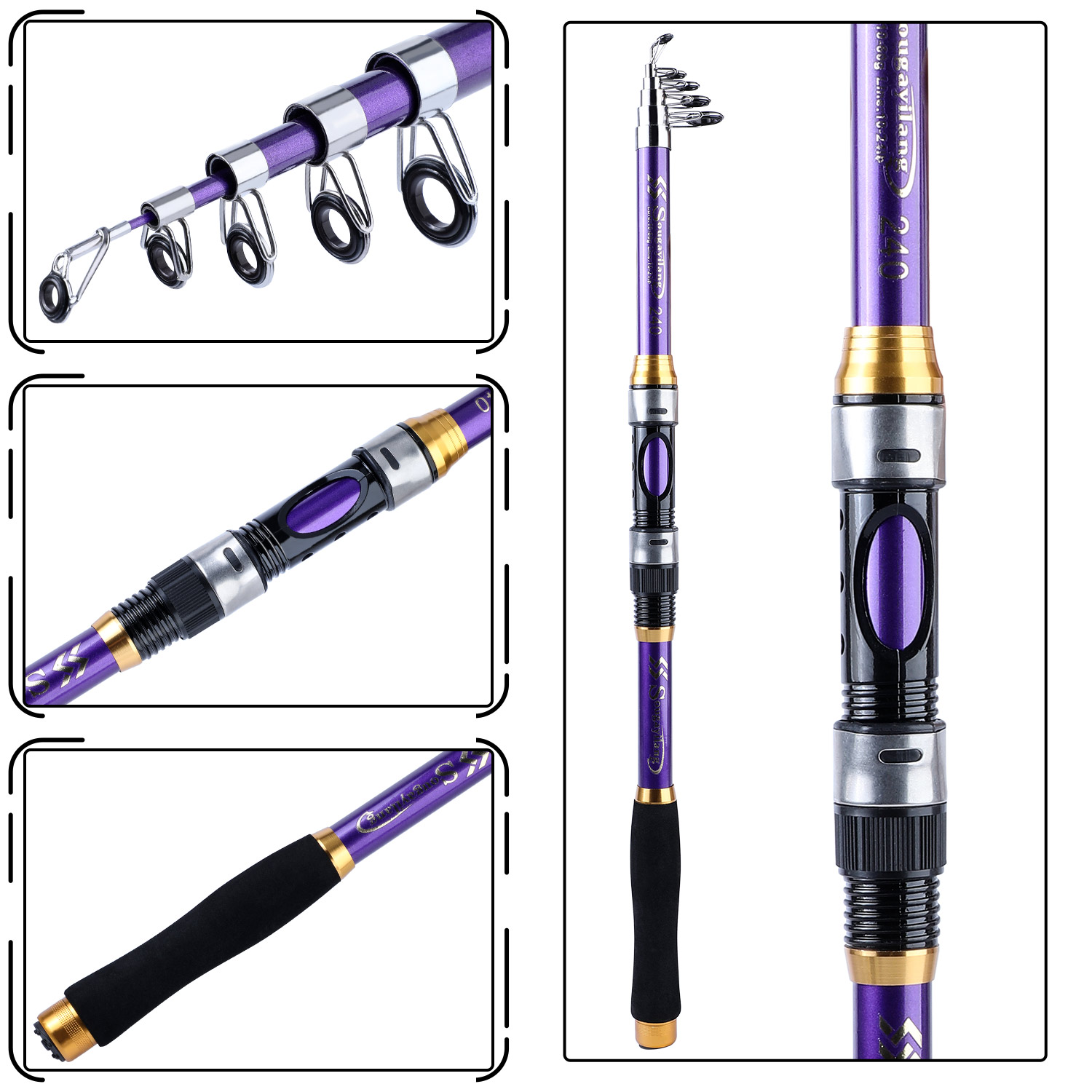 Sougayilang Ultralight Telescopic Fishing Rod with EVA Handle
