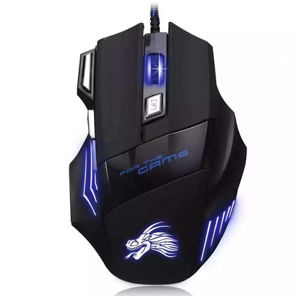 7-Button Wired Gaming Mouse with LED Lights