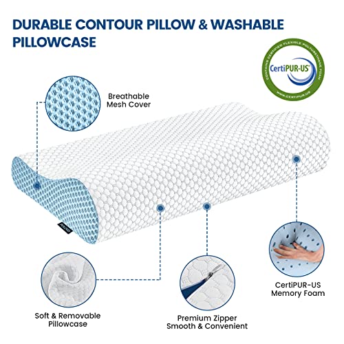 Ergonomic Memory Foam Neck Pillow for Sleep