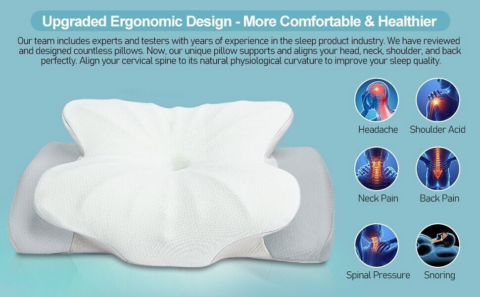Contour Memory Foam Cervical Pillow for Neck Pain