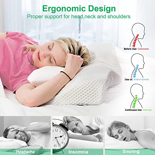 Elviros Contour Memory Foam Neck Support Pillow