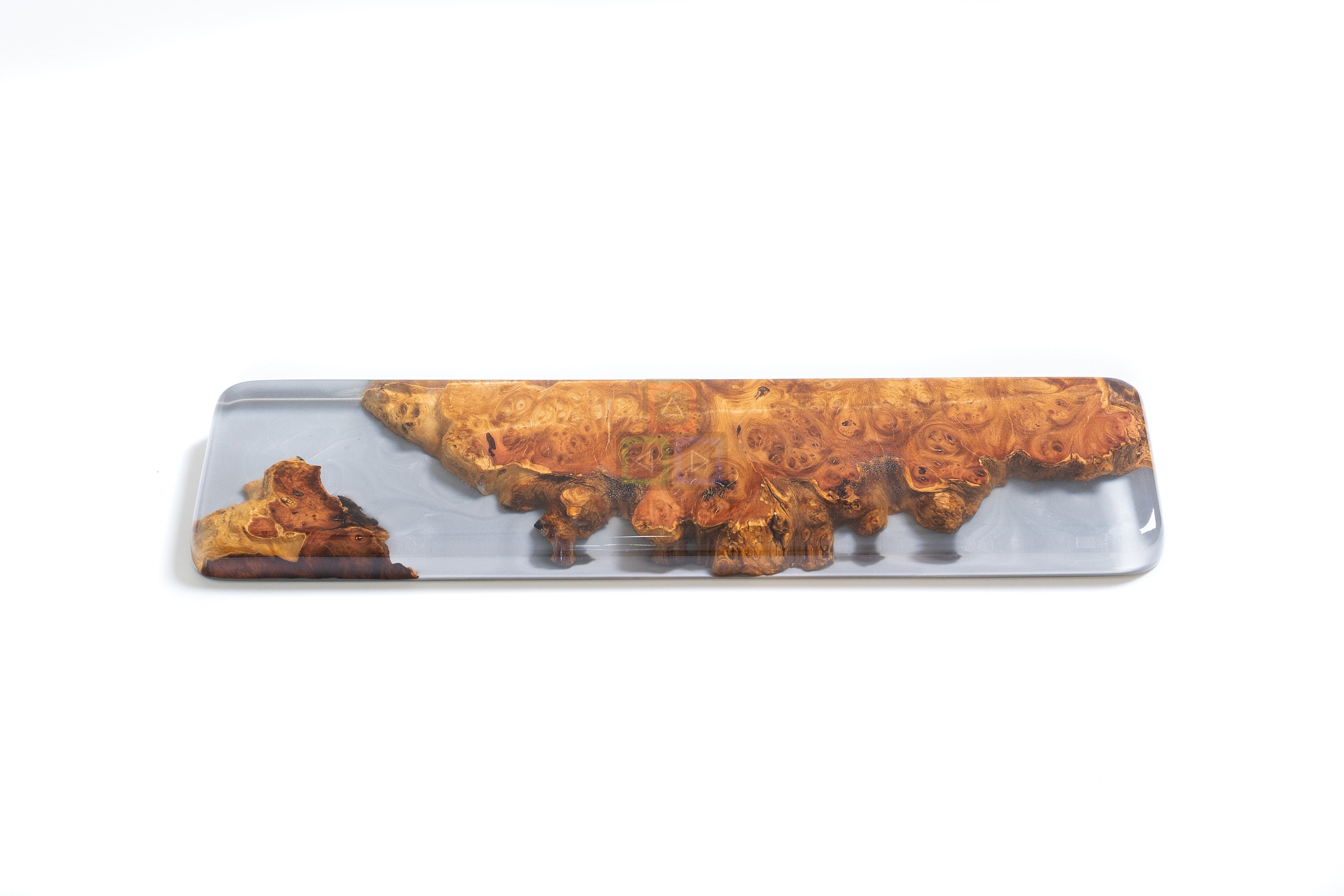 Ergonomic Wood Burl Keyboard & Mouse Wrist Rest