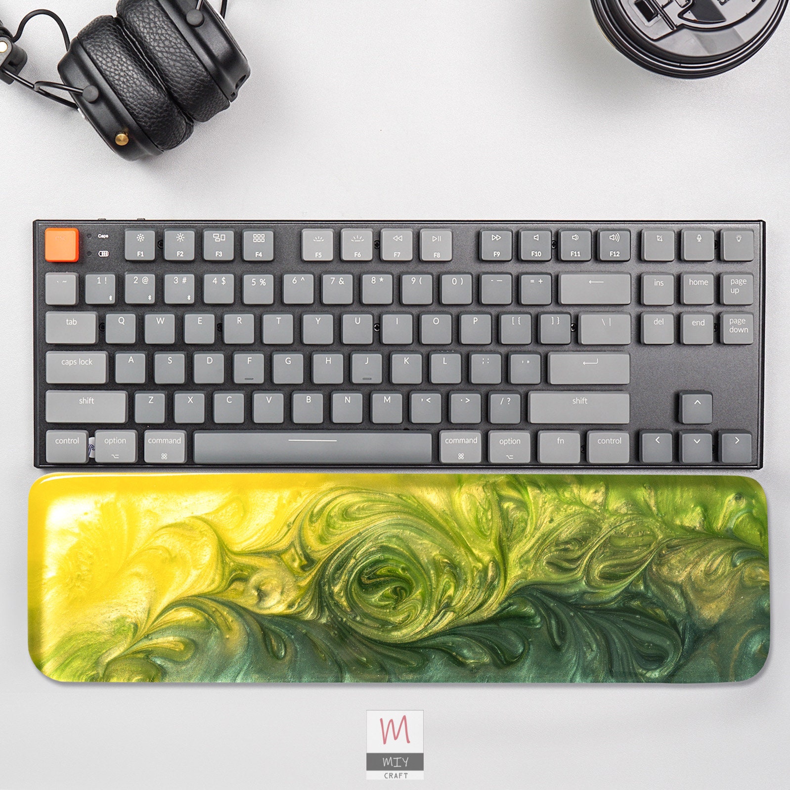 Ergonomic Resin Wrist Rest for Keyboard and Mouse