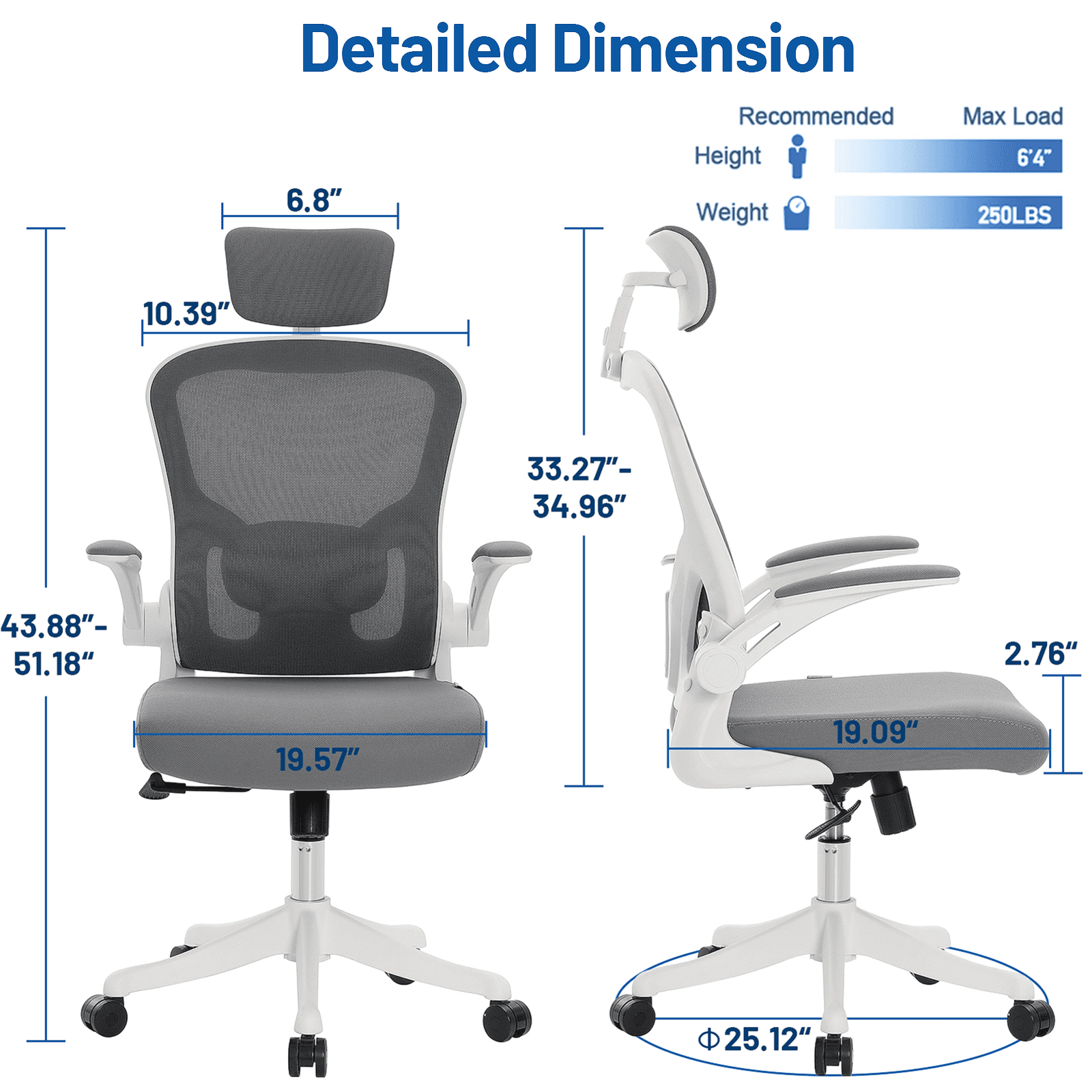 Hoffree High Back Ergonomic Office Chair with Support