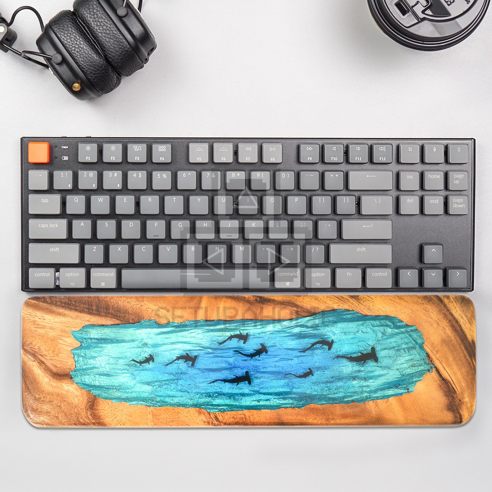 Koi Pond Keyboard Wrist Rest and Mouse Pad