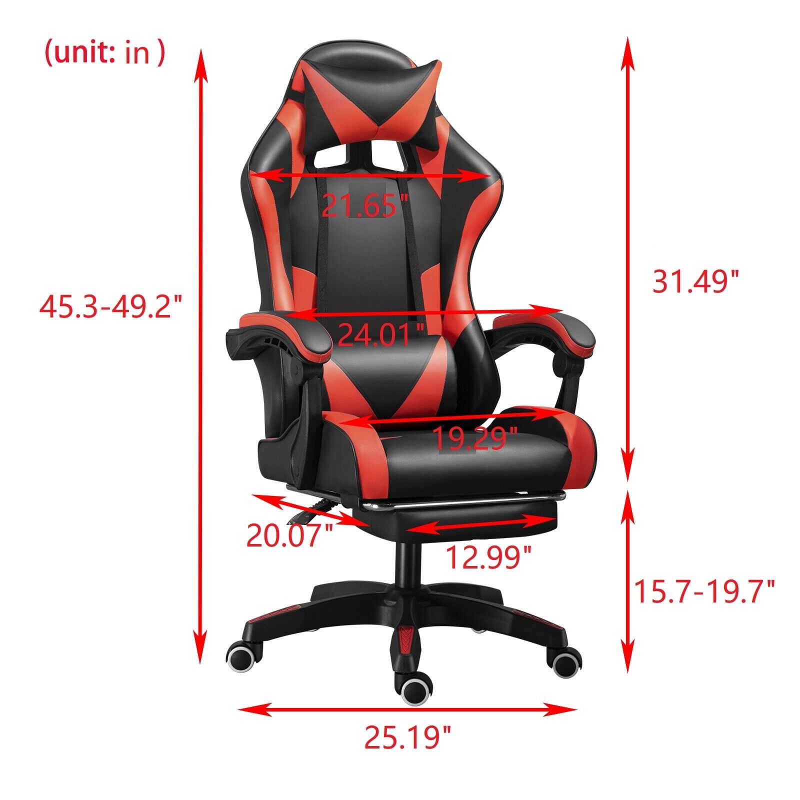 High-Back Ergonomic Swivel Gaming Chair