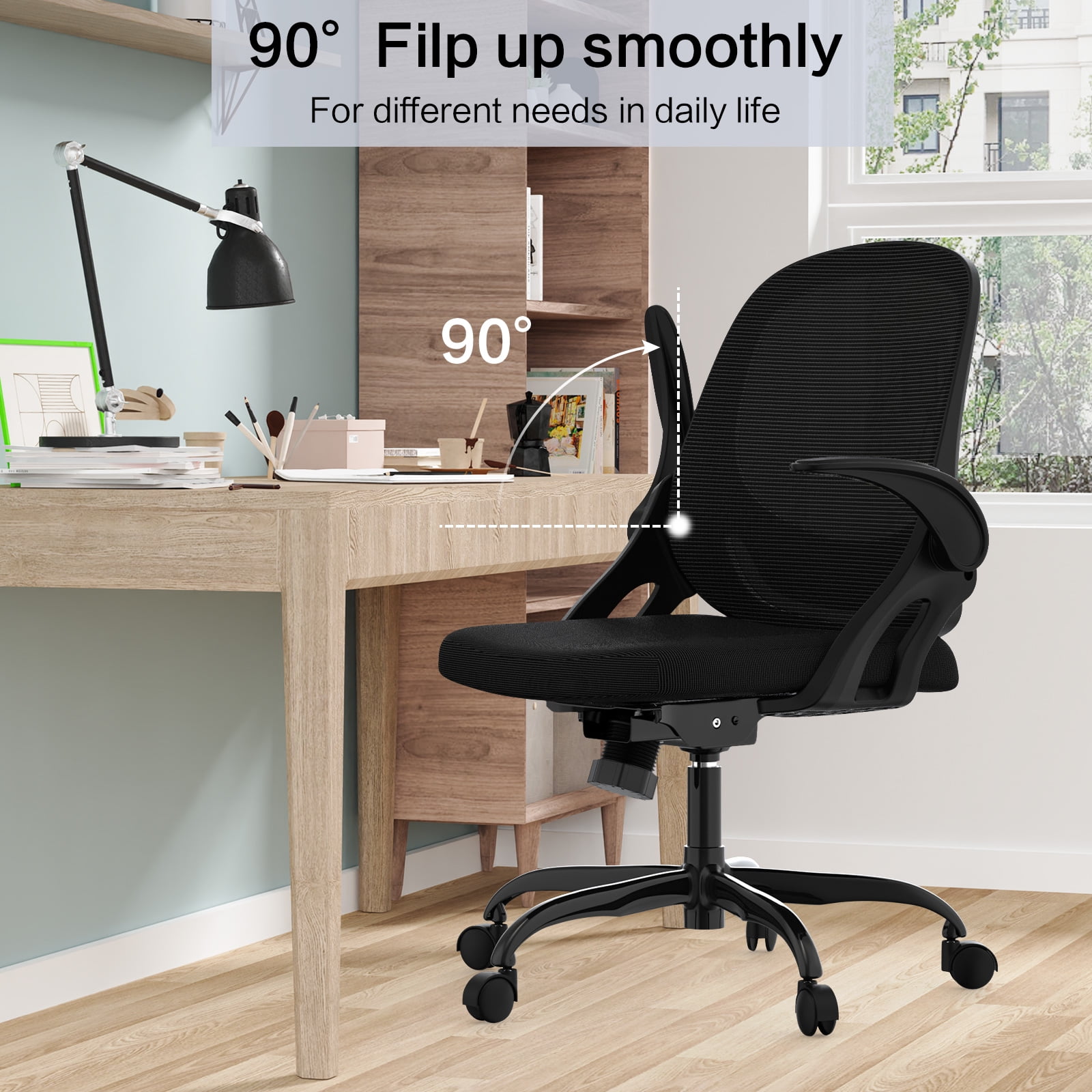 Comfortable Ergonomic Swivel Desk Chair with Lumbar Support