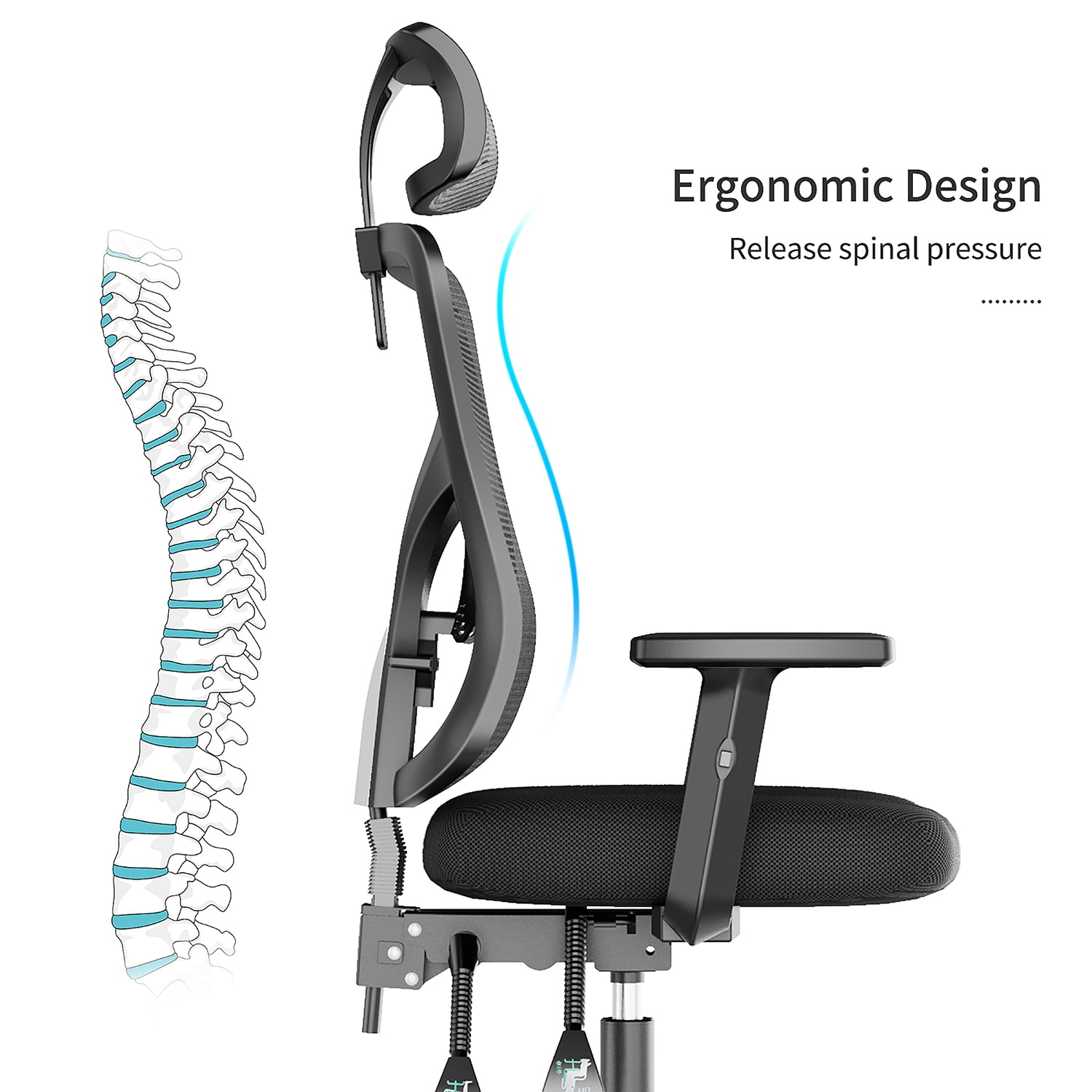 Black Mesh High Back Ergonomic Office Chair