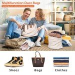 MISSLO Luxurious Cotton Drawstring Storage Pouches (3 Pack)