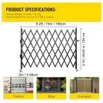 VEVOR Folding Security Gate, 51.57" H x 75" W