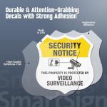 Video Surveillance Security Notice Decal Set - 5 Pack