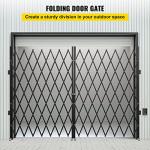 VEVOR Double Folding Steel Security Gate, 87"H x 150"W