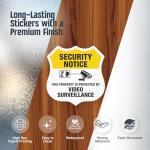 Video Surveillance Security Notice Decal Set - 5 Pack