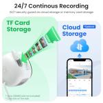 INFIYA 2K No Drill Window Camera-2 Pack 2.4Ghz & 5Ghz WiFi Dome Cameras for Home Security for Indoor & Outdoor Monitoring, Color Night Vision, Human Detection, 24/7 Recording, Ideal for Apartment, K1