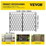 VEVOR Double Folding Steel Security Gate, 87"H x 150"W