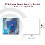 1000 White Anti-Theft Security Labels - 1.5" x 1.5