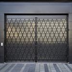 VEVOR Double Folding Steel Security Gate, 87"H x 150"W