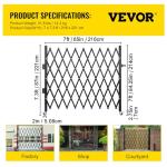 VEVOR 7ft Folding Steel Security Gate