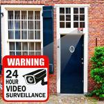 Tatuo Video Surveillance Sticker Signs - 20 Pack