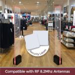 1000 White Anti-Theft Security Labels - 1.5" x 1.5