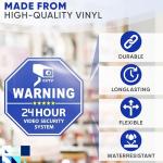 Security Camera Stickers – 6 Pack Hexagonal Design