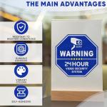 Security Camera Stickers – 6 Pack Hexagonal Design